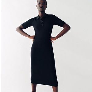 Zara black Polo midi dress